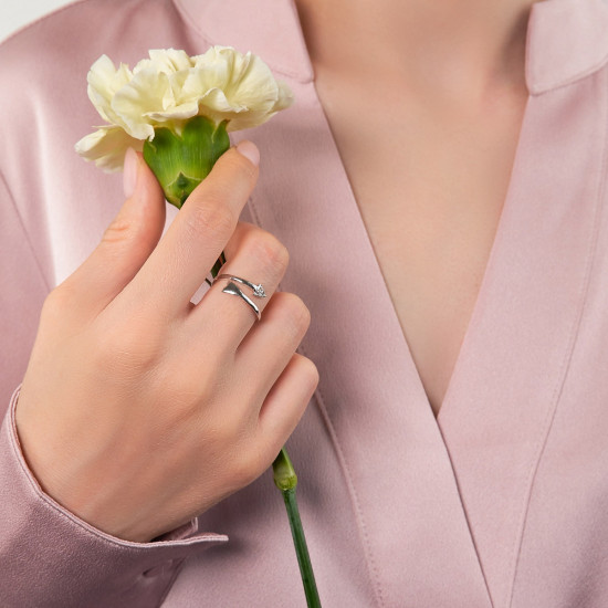 Кольцо разъемное из серебра