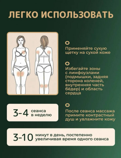 Щетка антицеллюлитная для сухого массажа