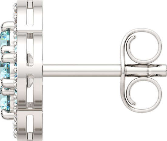 Серьги-пусеты из серебра