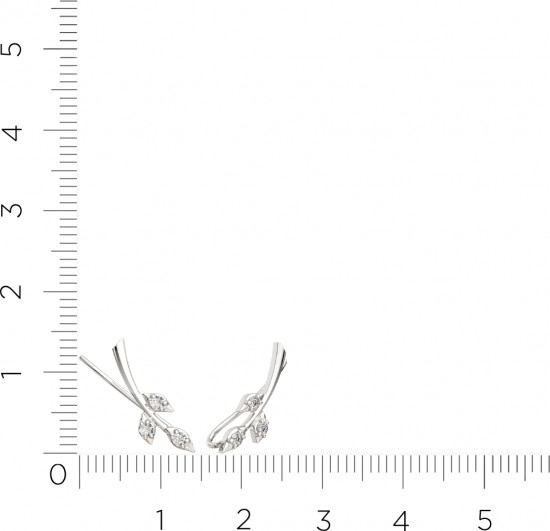 Серьги-клаймберы из серебра