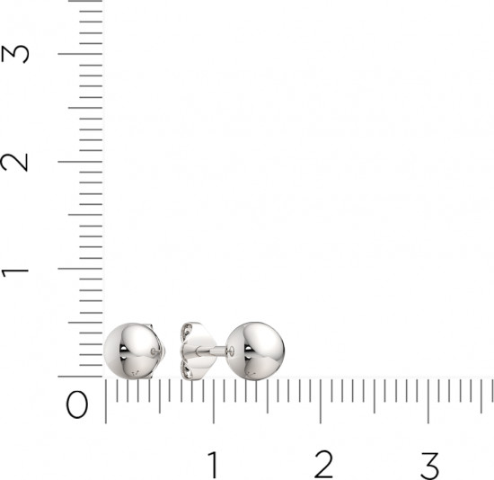 Серьги-пусеты из серебра