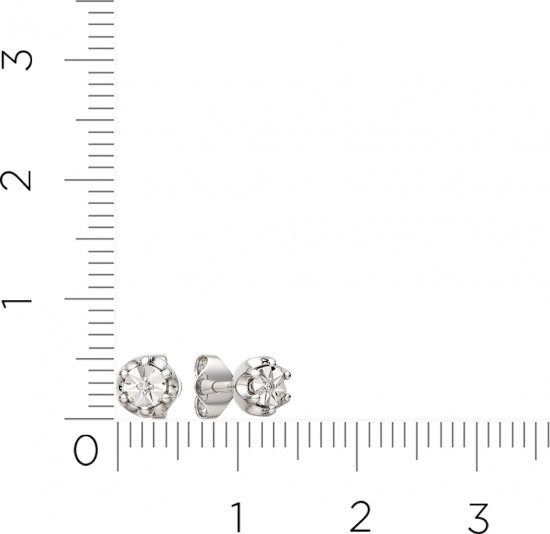 Серьги-пусеты из серебра