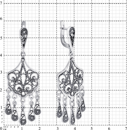 Серьги из серебра