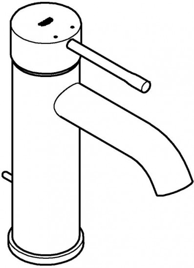 Смеситель для раковины с донным клапаном, размер S