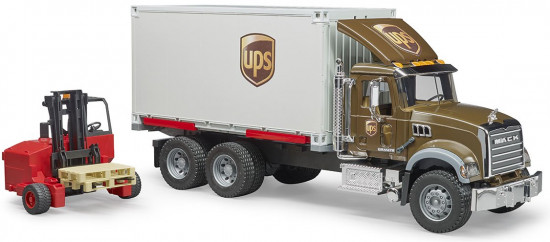 Фургон «Mack» UPS с с погрузчиком и паллетами