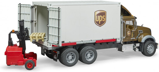 Фургон «Mack» UPS с с погрузчиком и паллетами
