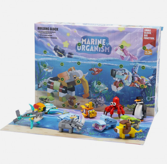 Адвент-календарь с конструктором «Морские обитатели»