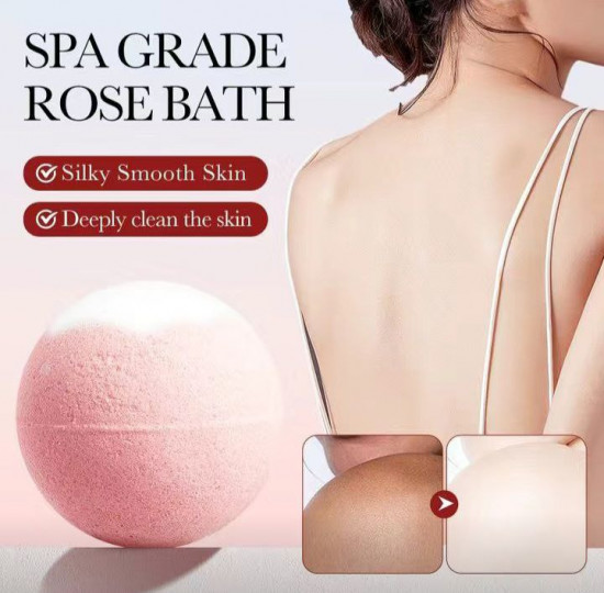 Бомбочка для ванны с ароматом розы