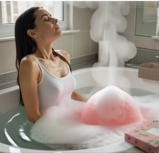 Бомбочка для ванны с ароматом абрикоса