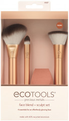 Набор кистей и спонж для макияжа Precious Metals Face Blend + Sculpt Set - Фото 2