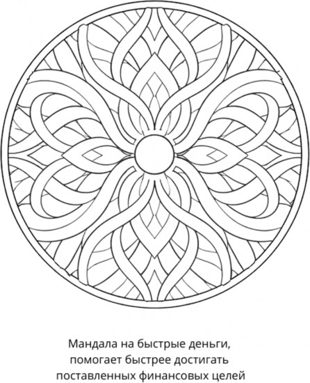 Раскраска «Мандалы для привлечения денег»
