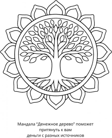Раскраска «Мандалы для привлечения денег»