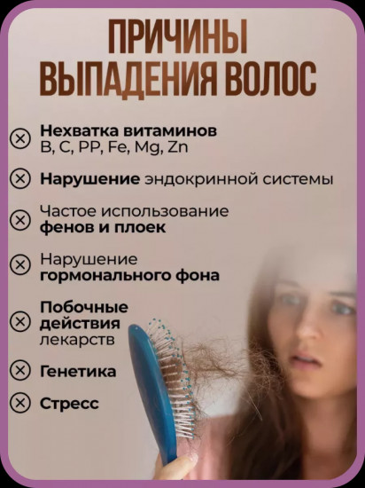 Кислота никотиновая для волос с растительными стимуляторами роста