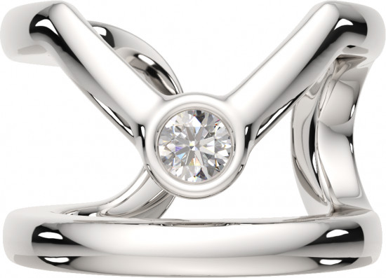 Серьга-кафф из серебра