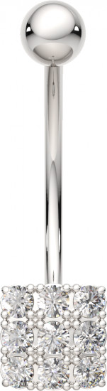 Пирсинг для пупка из серебра