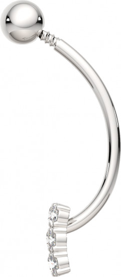 Пирсинг для пупка из серебра