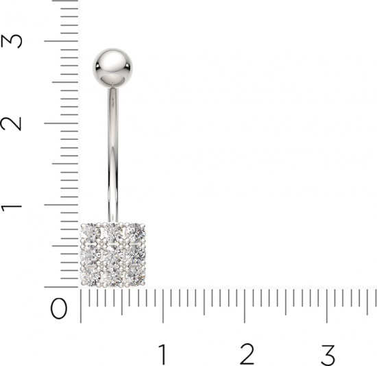 Пирсинг для пупка из серебра