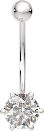 Пирсинг для пупка из серебра