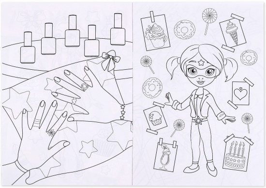 Раскраска для девочек «Стильный образ»