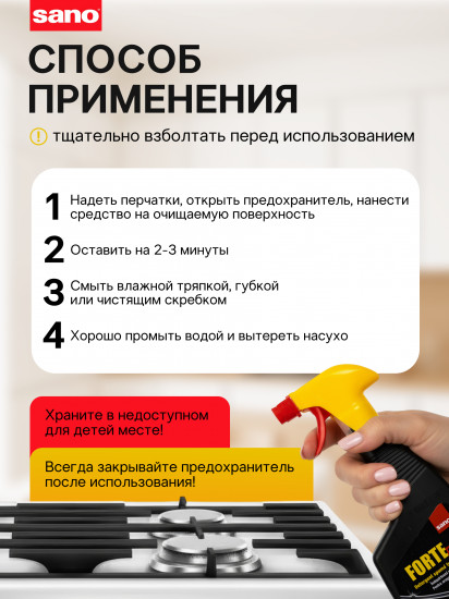 Средство для удаления жира и сажи «Forte Plus»