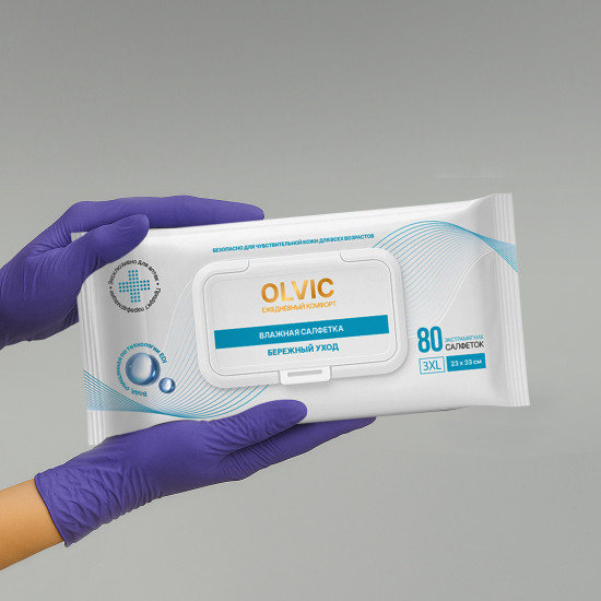 Влажная салфетка увеличенного размера из экстрамягкой ткани