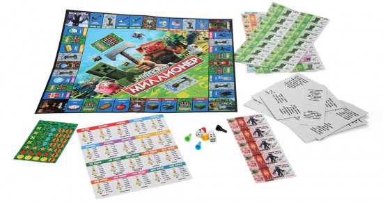 Игра настольная «По мотивам Minecraft. Миллионер»