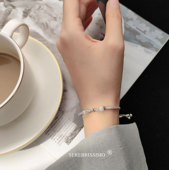 Браслет из серебра «Бантик»