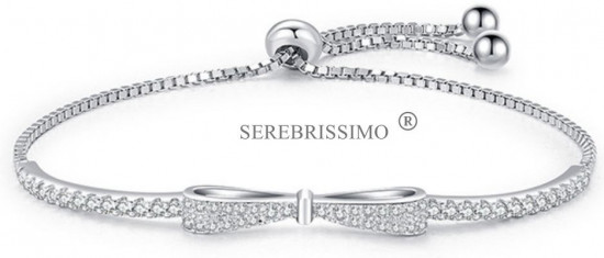 Браслет из серебра «Бантик»