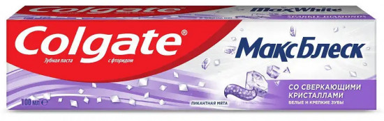 Зубная паста отбеливающая со сверкающими кристаллами «Пикантная мята»