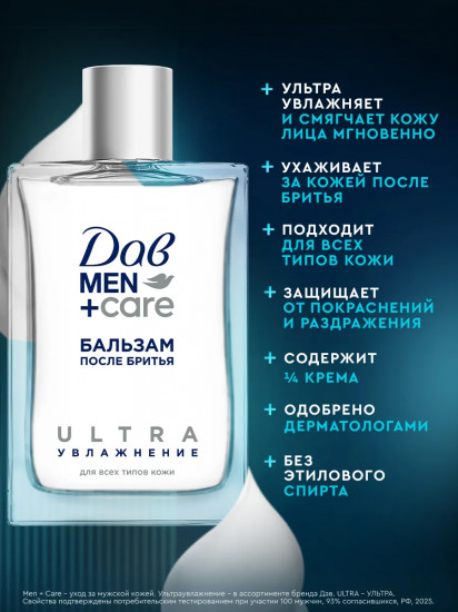 Бальзам после бритья увлажняющий и успокаивающий для всех типов кожи