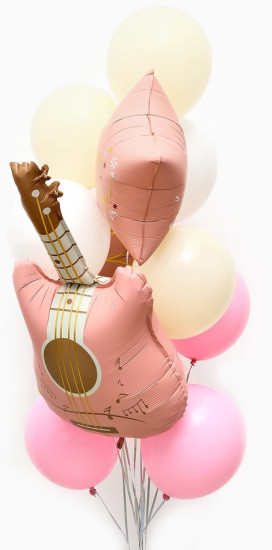 Набор шаров воздушных «Розовая гитара»