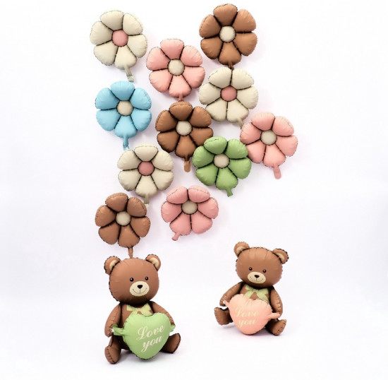 Шар воздушный «Медведь с сердцем»