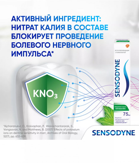 Зубная паста «Ежедневная защита. Морозная мята»