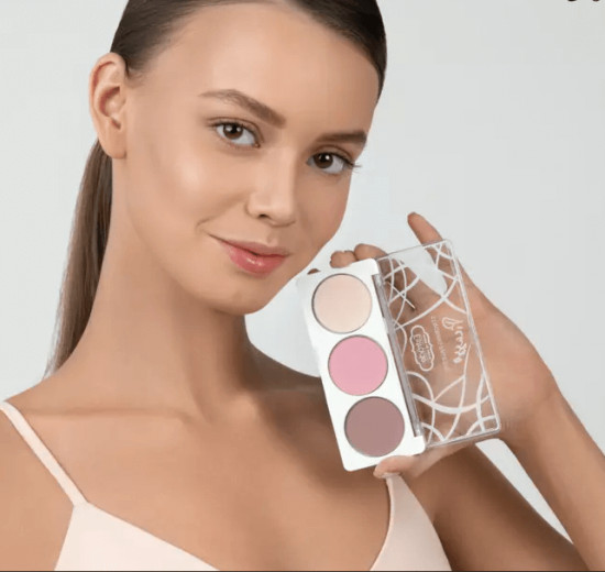 Палетка 3 в 1 для контуринга и сияния лица «Picasso Strobing Palette», оттенок 502