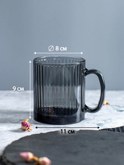 Кружка чайная «Вертикаль графит»