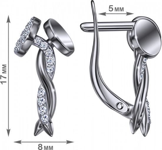 Комплект украшений из серебра