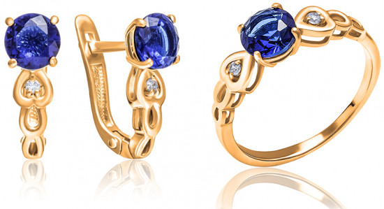 Комплект украшений из серебра