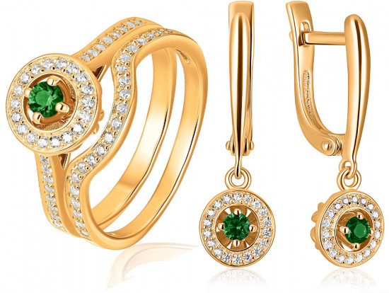 Комплект украшений из серебра