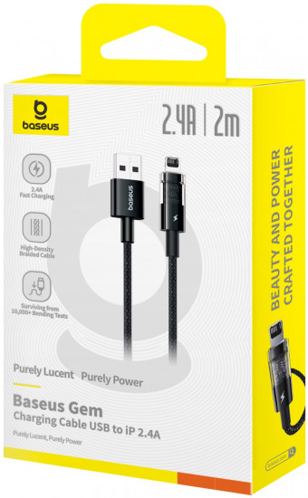 Кабель Baseus Gem P10373003111-01 T USB-Lightning 2.4A 