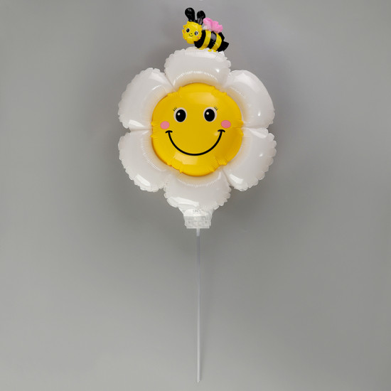 Шар воздушный «Ромашка белая с пчёлкой»