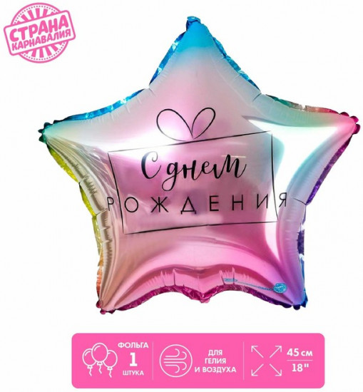 Шар воздушный «С днём рождения»