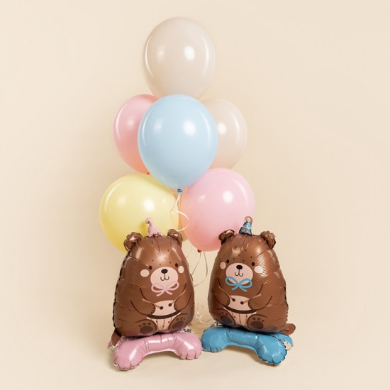 Шар воздушный «Мишка в голубом колпачке»