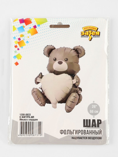 Шар воздушный «Мишка с сердцем»