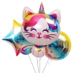 Шар воздушный «Кошечка-единорог» - Фото 2