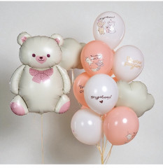 Шар воздушный «Мишка с бантом» - Фото 1