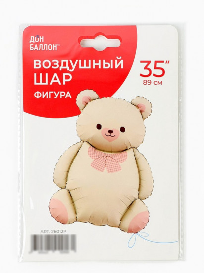 Шар воздушный «Мишка с бантом»