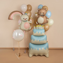 Шар воздушный «Мишка с тортом» - Фото 2