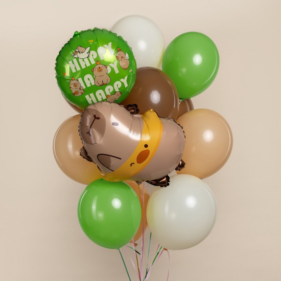Набор шаров воздушных «Капибары. Happy Birthday»