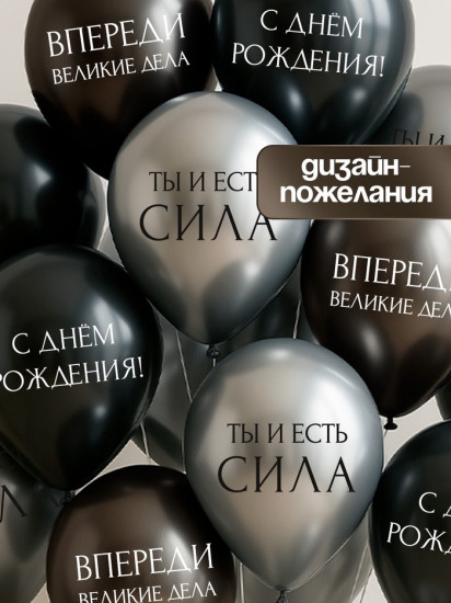 Набор шаров воздушных «С днём рождения. Ты- сила »