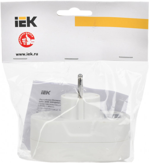 Сетевой разветвитель на 2 круглых места с заземлением